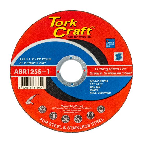 Cutting Disc Steel & Ss 125 X 1.2 X 22.2mm