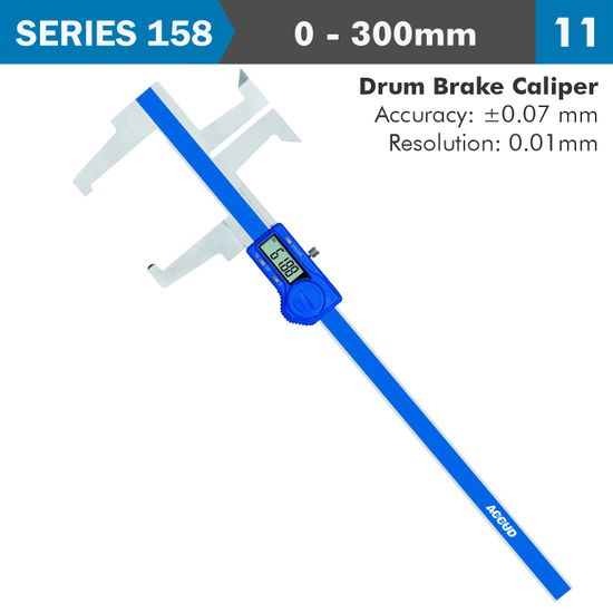 Digital Drum Brake Caliper 0-300mm/0.12" 0.01mm/0.0005"