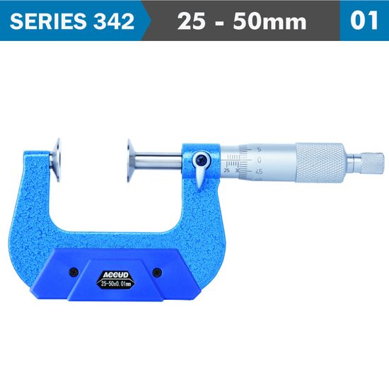 Non Rotating Spindle Disk Micrometer 25-
