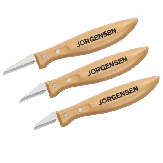 Jorgensen 3pc Whittling Knife Set Incl. 1-1/4" / 1-1/2"/1-3/4" Knives