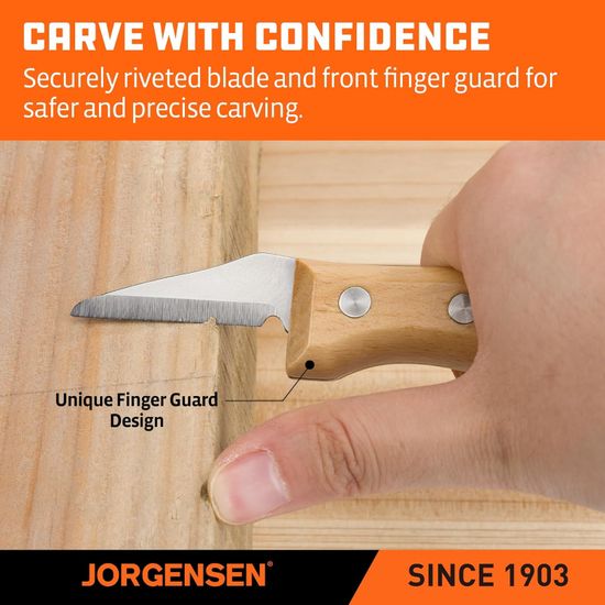 Jorgensen 3pc Whittling Knife Set Incl. 1-1/4" / 1-1/2"/1-3/4" Knives