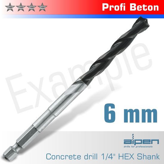 Concrete Profi Beton Drill Bit 6mm Hex Shank