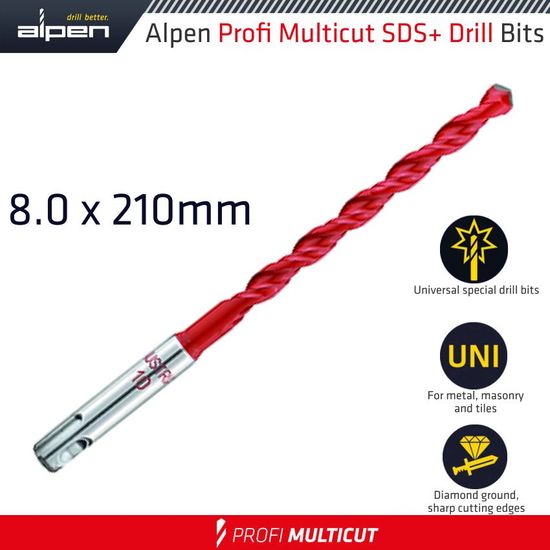 Profi Multicut Sds Drill Bit 8 X 210mm