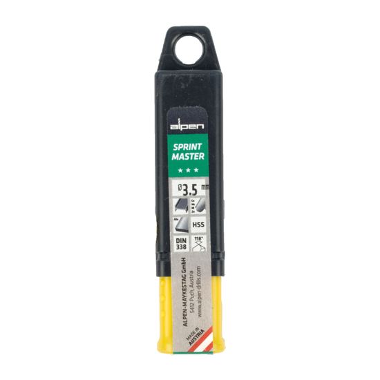 Hss Sprint Master 3.5mm 10-pack Hang Tag Din 338 ALPEN Drill Bits