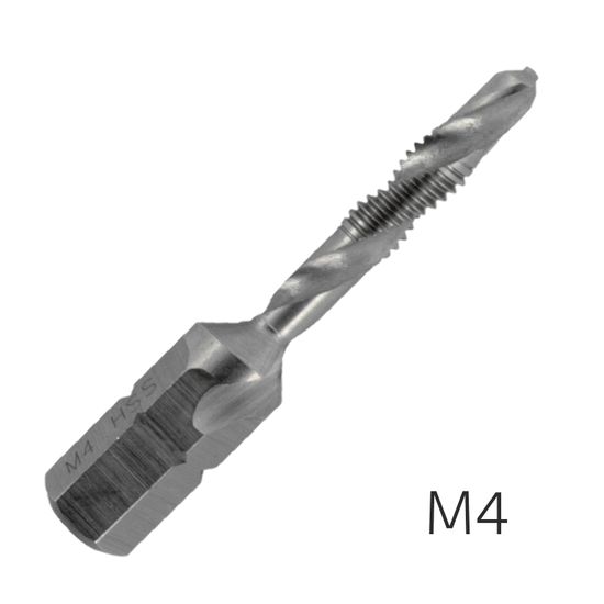 ALPEN Combination Tap Plw M4 1/4" Shank