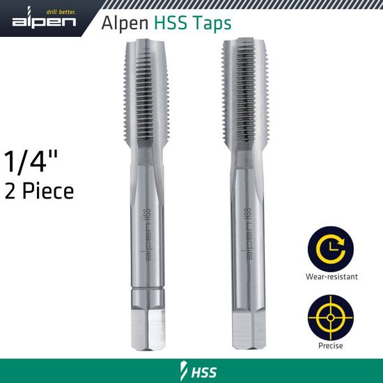 Hss Hand Tap Set Imperial G 1/4" Pouched