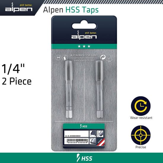 Hss Hand Tap Set Imperial G 1/4" Pouched