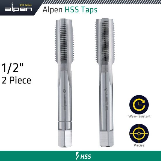 Hss Hand Tap Set Imperial G 1/2" Pouched
