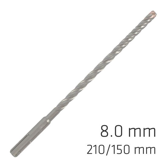 Force X 8.0 X 210/150 Sds-plus Rebar Drill Bit X4 Cutting Edges - Bulk