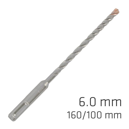 Force X 6.0 X 160/100 Sds-plus Rebar Drill Bit X4 Cutting Edges