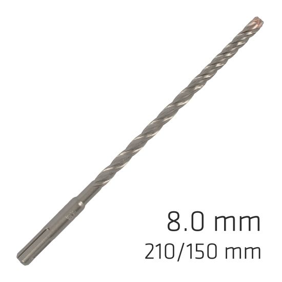 Force X 8.0 X 210/150 Sds-plus Rebar Drill Bit X4 Cutting Edges