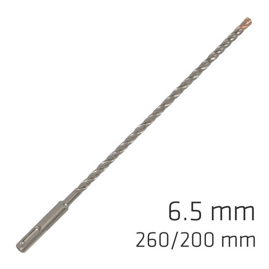 Force X 6.5 X 260/200 Sds-plus Rebar Drill Bit X4 Cutting Edges