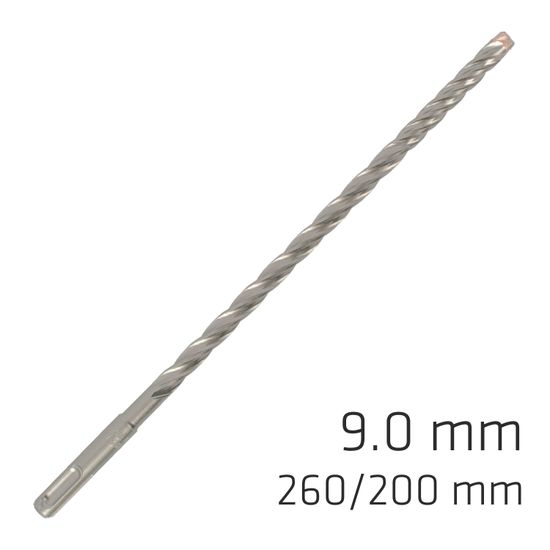 Force X 9.0 X 260/200 Sds-plus Rebar Drill Bit X4 Cutting Edges