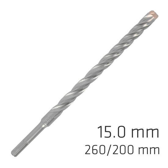 Force X 15.0 X 260/200 Sds-plus Rebar Drill Bit X4 Cutting Edges