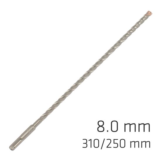 Force X 8.0 X 310/250 Sds-plus Rebar Drill Bit X4 Cutting Edges