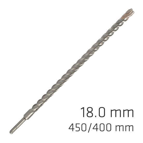Force X 18.0 X 450/400 Sds-plus Rebar Drill Bit X4 Cutting Edges