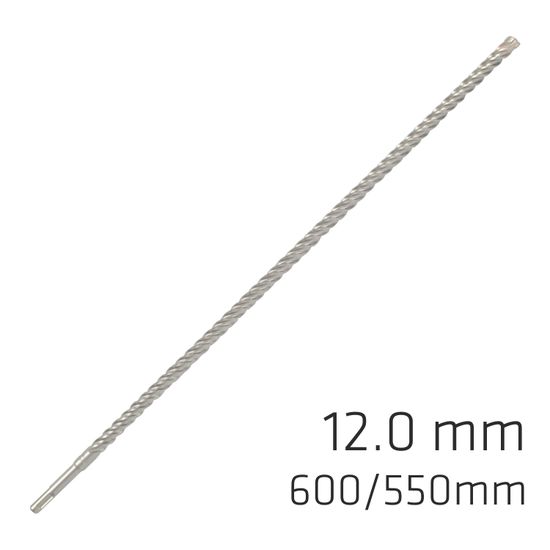 Force X 12.0 X 600/550 Sds-plus Rebar Drill Bit X4 Cutting Edges