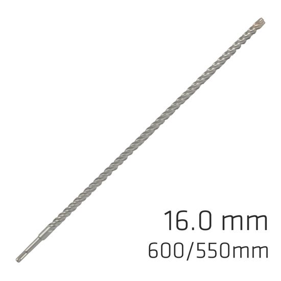 Force X 16.0 X 600/550 Sds-plus Rebar Drill Bit X4 Cutting Edges