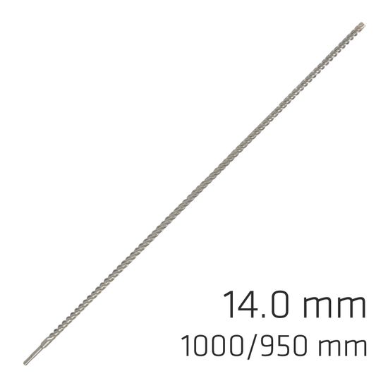 Force X 14.0 X 1000/950 Sds-plus Rebar Drill Bit X4 Cutting Edges