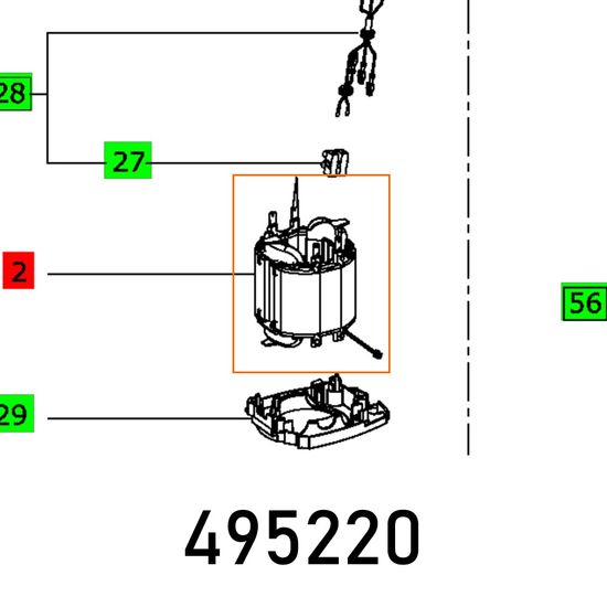 Field Coil Of 2200 Eb 230v Vollst.