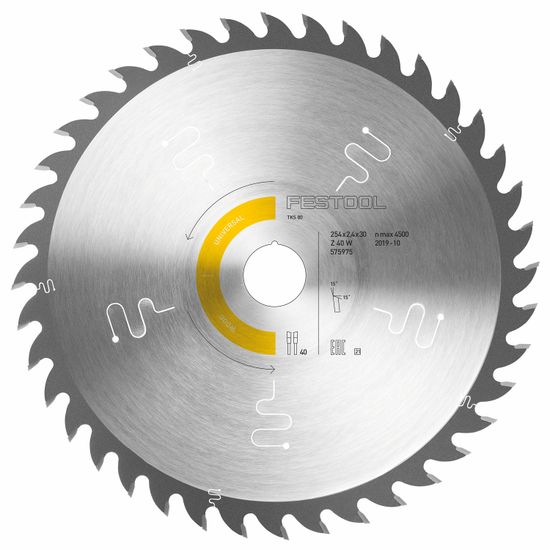 FESTOOL Wood Universal Saw Blade HW 254x2.4x30 W40 for TKS 80