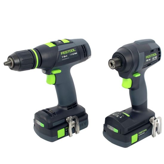 FESTOOL TID 18 C 3,1-Set T18 Cordless Impact Driver and Drill Set 18V 2 x 3.1Ah