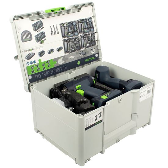 FESTOOL TID 18 C 3,1-Set T18 Cordless Impact Driver and Drill Set 18V 2 x 3.1Ah
