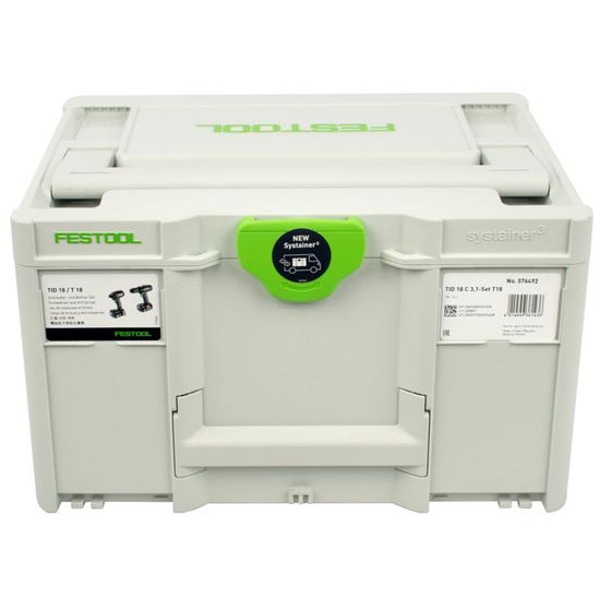 FESTOOL TID 18 C 3,1-Set T18 Cordless Impact Driver and Drill Set 18V 2 x 3.1Ah