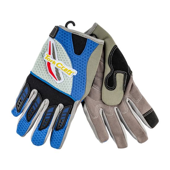 Mechanics Glove 2xl Synthetic Leather Palm Air Mesh Back Blue