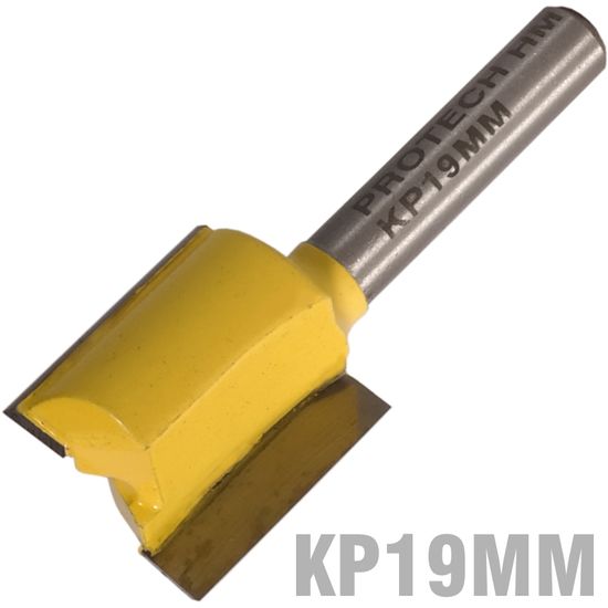 Straight Bit 19mm X 20mm Cut 2 Flute Metric 1/4" Shank