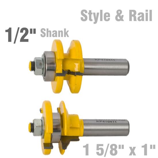 Style & Rail Set 1 5/8" X 1" Two Piece Ogee 1/2" Shank