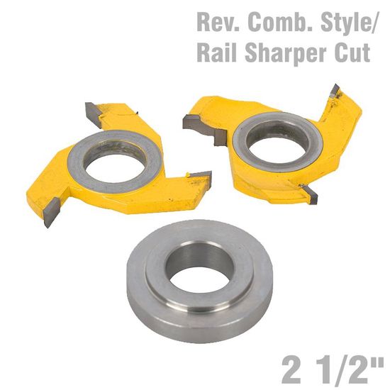 Reversible Combination Style & Rail Shaper Cutter Diameter 2 1/2"
