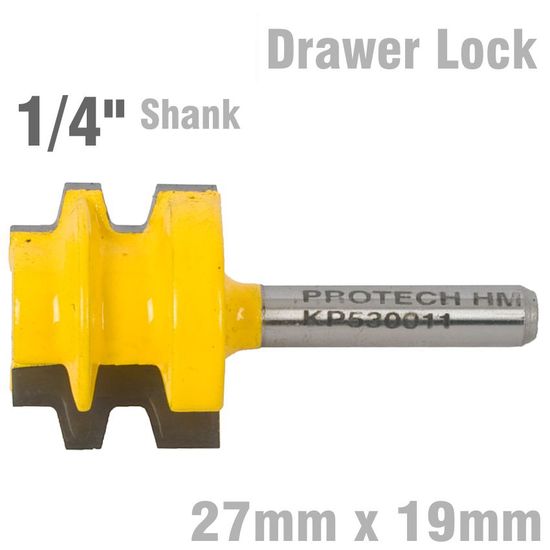 Drawer Lock 27mm X 19mm 1/4" Shank