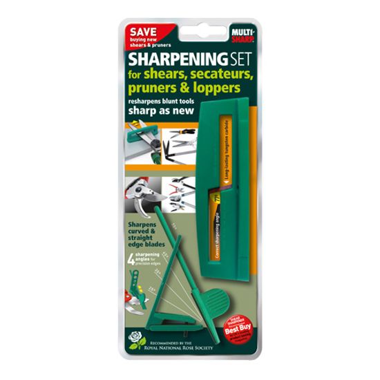 MULTI-SHARP Garden Tool Sharpening Kit 2pc for Shears, Scissors, Secateurs, Pruners & Loppers