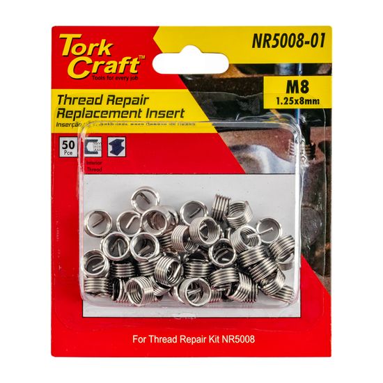 Thread Repair Kit M8 X 1.25 X 1.0d Repl. Inserts For Nr5008