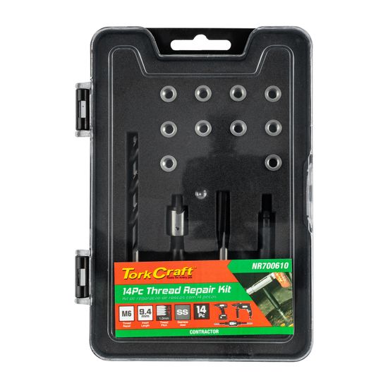 Thread Repair Kit 14pc M6 X 1.0 X 9.4mm Flange Insert