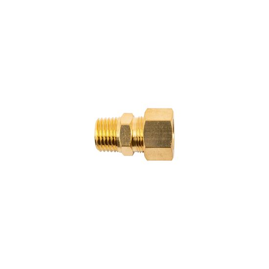 Brass Conical Str. 3/8" Tube X 1/4" M