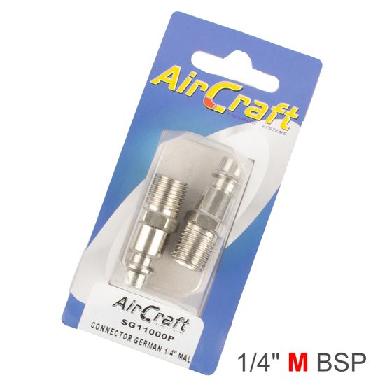Connector German 1/4" Male 2pc Pack