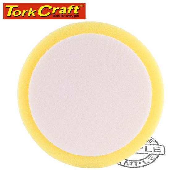 Foam Pad Hook And Loop Yellow Sponge 150mm 6" Heavy Cutting