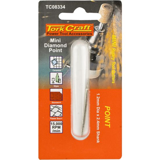 TORK CRAFT Mini Diamond Point 1.2mm Point 2.4mm Shank