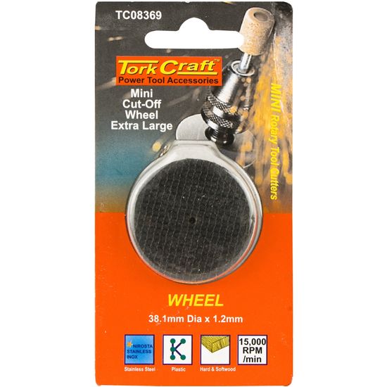TORK CRAFT Mini Cut-Off Wheel Extra Large 38.1mm X 1.2mm 5pc