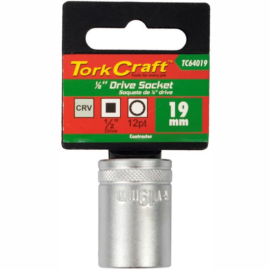 Socket 19mm X 25.8mm 1/2" Drive Crv 12 Point