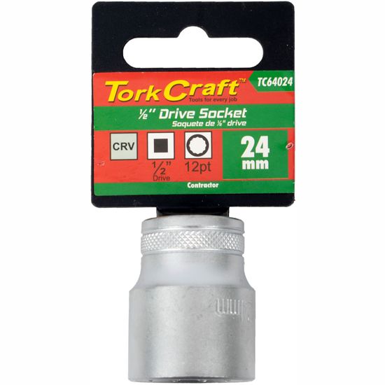 Socket 24mm X 31.8mm 1/2" Drive Crv 12 Point