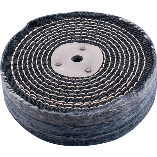 Colour Buff/mop 150mm X 3 Section X 30mm Thick 1/2" Hole