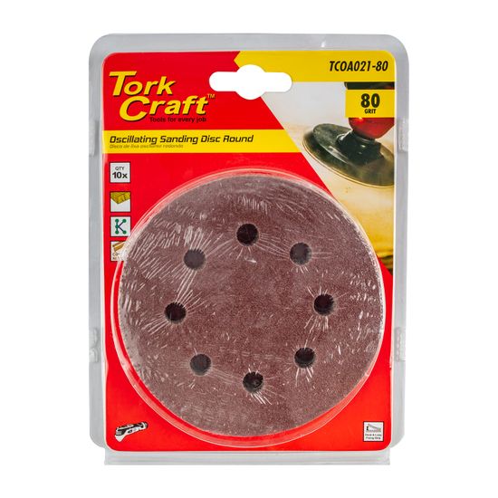 Oscillating Sandpaper A/o 115mm 10pc Round 80grit