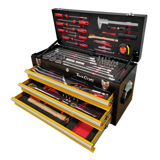 Top Box 127pc 3 Drawer & Top Tray 600x250x320mm Trackbox 2.0 Tool Box