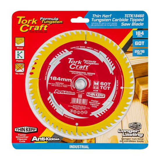 Saw Blade Thin Kerf 184 X 60t 20/16 Tct