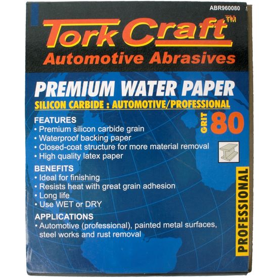 Premium Waterproof Paper 80 Grit 230 X 280 (50 Piece) Automotive