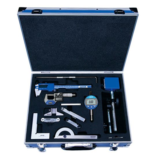 12pc Measuring Set Caliper Micrometer Mag. Stand 3 X Gauges Scriber De
