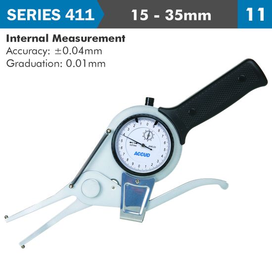 Int. Dial Caliper Gauge 15-35mm 0.04mm Acc. 0.01mm Grad. Jaw Length 50